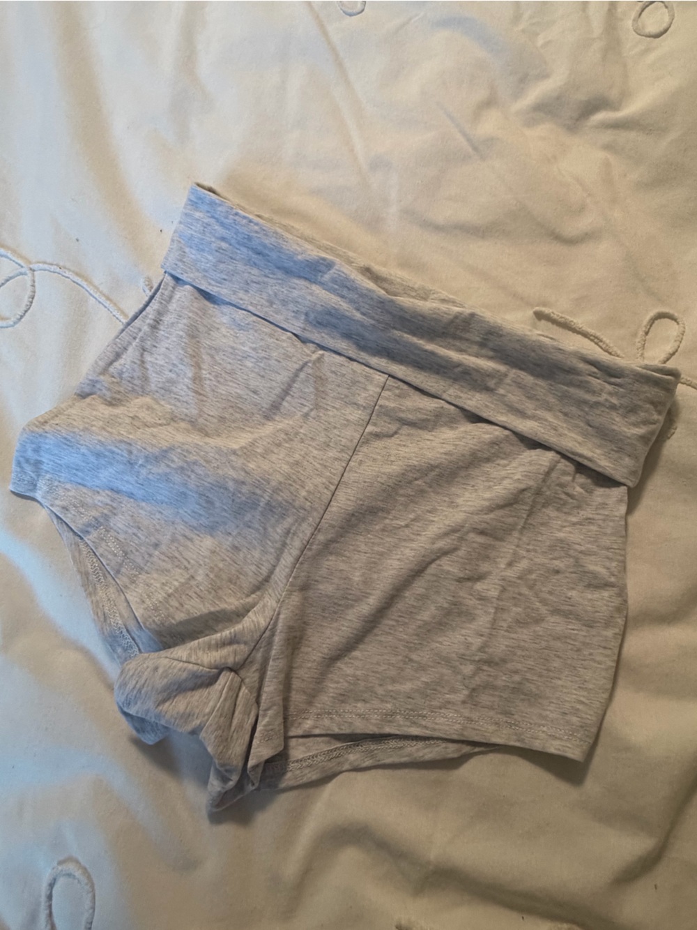 Light Gray Cropped Sweatshirt Top